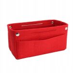 ŻÓŁTY WKŁAD ORGANIZER NA KOSMETYKI KLUCZE PODPASKI DO TOREBKI DAMSKA KOSMETYCZKA PODRÓŻNA Z FILCU - 5