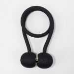 KLAMRY OZDOBNE SPINKI UPIĘCIA DO ZASŁON FIRAN NA MOCNY MAGNES MAGNETYCZNE 2SZT CZARNE - 2