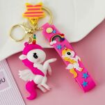 CIEMNY RÓŻ ZAWIESZKA BRELOK BRELOCZEK MASKOTKA DO KLUCZY PLECAKA TOREBKI NA PREZENT DZIEŃ DZIECKA - 3