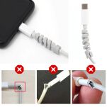 ZABEZPIECZENIE OSŁONA PRZEWODU KABLA ŁADOWARKI USB SPIRALA CZARNA - 3