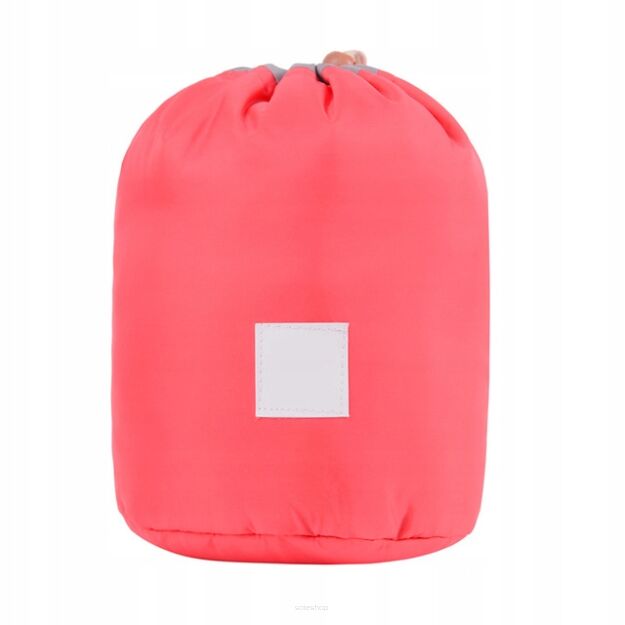 CZERWONA KOSMETYCZKA DAMSKA DLA DZIEWCZYNKI PODRÓŻNA TURYSTYCZNA WIĄZANA POJEMNA WOREK ZE ŚCIĄGACZEM