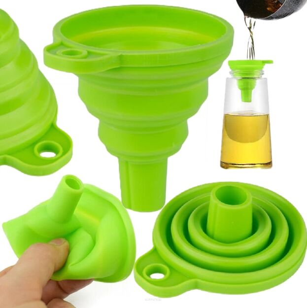 LEJEK SILIKONOWY SKŁADANY KUCHENNY ELASTYCZNY HARMONIJKA DO BUTELEK SOKÓW