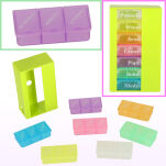 DUŻY POJEMNIK KASETKA PUDEŁKO ORGANIZER TYGODNIOWY NA LEKI LEKARSTWA TABLETKI PIGUŁKI NA 7 DNI TYDZIEŃ PL - 3