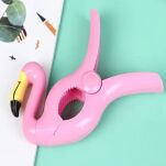 KLAMERKI SPINACZE KLIPSY DO RĘCZNIKÓW PLAŻOWYCH LEŻAKÓW OBRUSÓW 2 SZT FLAMINGI - 3