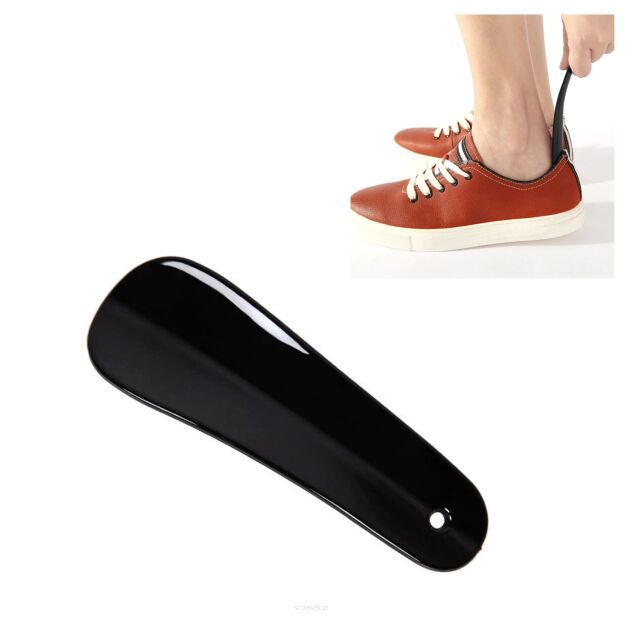 SOLIDNA ŁYŻKA DO BUTÓW OBUWIA DZIECIĘCEGO DAMSKIEGO MĘSKIEGO DUŻA CZARNA 16CM