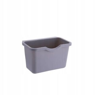 ORGANIZER POJEMNIK KOSZ NA ŚMIECI ODPADKI WISZĄCY ZAWIESZANY DRZWI SZAFKĘ NA BIOODPADKI RESZTKI SZARY