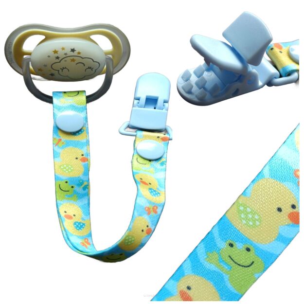 KACZUSZKI ZAWIESZKA DO SMOCZKA NA SMOCZEK Z KLIPSEM DLA CHŁOPCA DZIEWCZYNKI PRZYPINKA