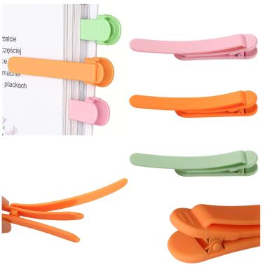 SIMPLO MIĘKKIE ZAKŁADKI DO KSIĄŻKI KOLOROWE PASKI ZNACZNIKI DO STRON KSIĄŻEK ZESZYTÓW Z KLAMERKĄ ZESTAW 3SZT