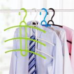 NIEBIESKI WIESZAK NA UBRANIA KOSZULE BLUZKI – SOLIDNY ORGANIZER DO SZAFY I GARDEROBY Z 3 RAMIONAMI - 5