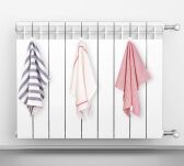 HACZYK WIESZAK NA RĘCZNIKI ZAWIESZANY NA GRZEJNIK KALORYFER DRABINKĘ UCHWYT ŁAZIENKOWY CZARNE 4SZT - 4