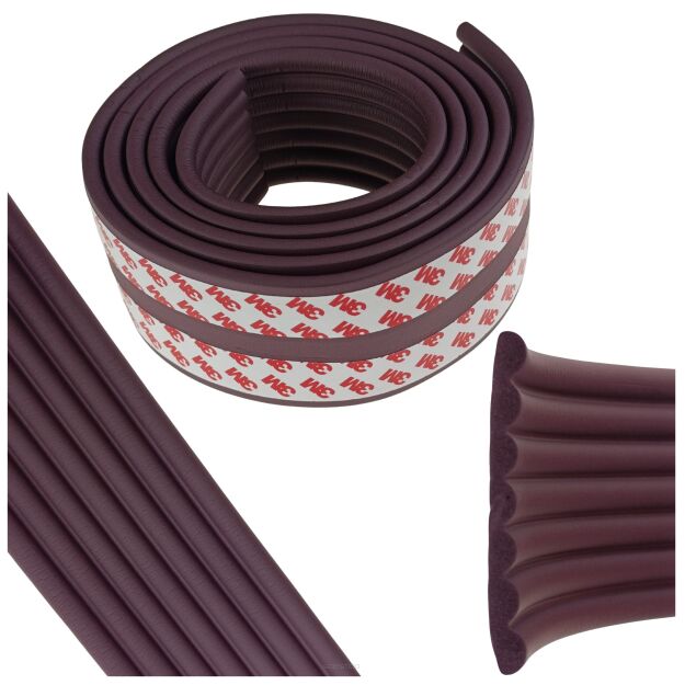 CIEMNY BRĄZ UNIWERSALNA TAŚMA PIANKOWA DO MEBLI PIANKA TAŚMA OCHRONNA OCHRANIACZ ZABEZPIECZENIE NA KANTY NAROŻNIKI STOŁU