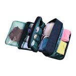 GRANATOWA KOSMETYCZKA PODRÓŻNA ORGANIZER TURYSTYCZNY PODRÓŻNY NA KOSMETYKI BIELIZNĘ DO WALIZKI SAMOLOTU - 2