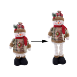 DUŻA FIGURKA DEKORACJA ŚWIĄTECZNA NA ŚWIĘTA BOŻE NARODZENIE STOJĄCA TELESKOPOWY REGULOWANY BAŁWAN - 4