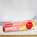 PACLAN WORECZKI TOREBKI STRUNOWE Z SUWAKIEM ZAMYKANE DO PRZECHOWYWANIA ŻYWNOŚCI MROŻENIA 1L 20 SZT - 13