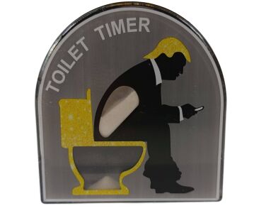 ZŁOTOWŁOSY KLEPSYDRA TOALETOWA CZASOMIERZ TIMER MINUTNIK DO TOALETY ŁAZIENKI ŚMIESZNY GADŻET PREZENT