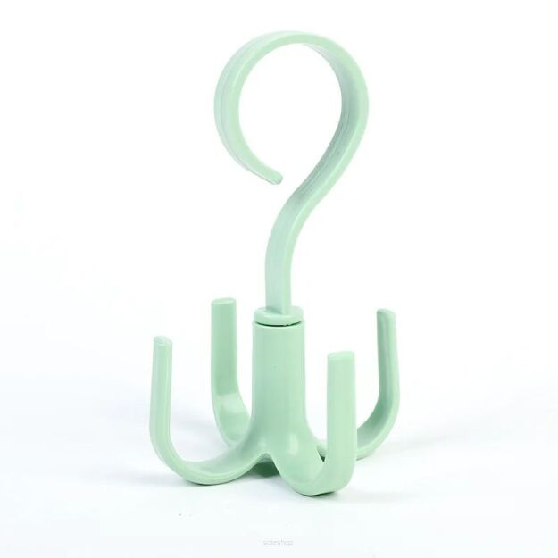 ZIELONY WIESZAK DO SZAFY NA APASZKI PASKI TOREBKI ORGANIZER HACZYK OBROTOWY SIMPLO