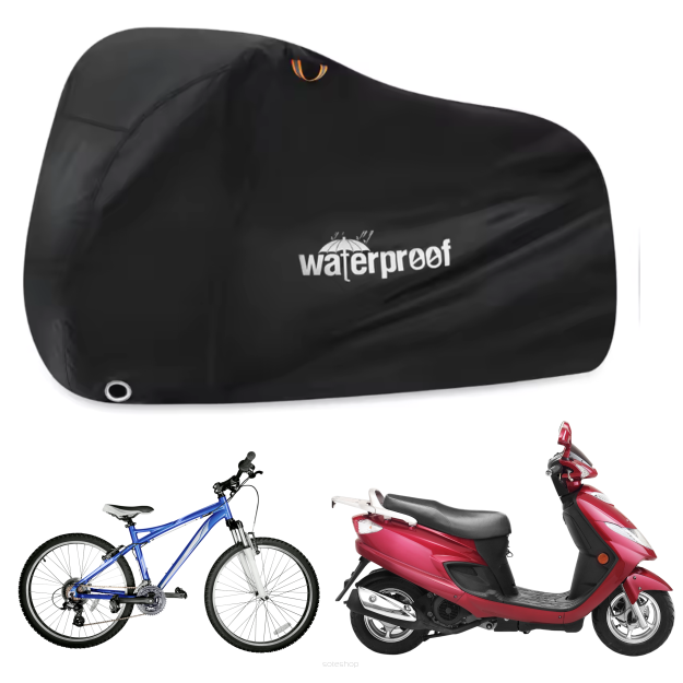 POKROWIEC NA MOTOCYKL ROWER MOTOR SKUTER WODOODPORNY DUŻY MOCNY CAŁOROCZNY CZARNY