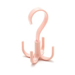 RÓŻOWY WIESZAK DO SZAFY NA APASZKI PASKI TOREBKI ORGANIZER HACZYK OBROTOWY SIMPLO