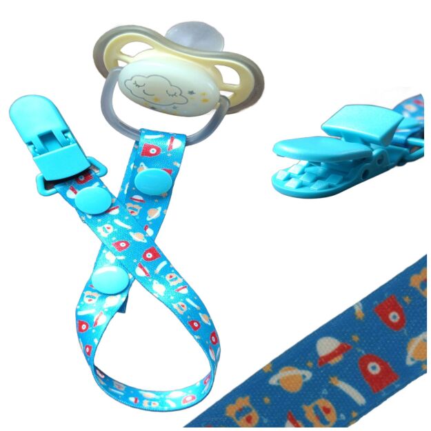 KOSMOS ZAWIESZKA DO SMOCZKA PRZYPINKA NA SMOCZEK Z KLIPSEM TASIEMKA DLA CHŁOPCA