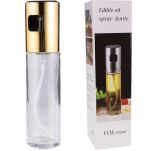 SPRYSKIWACZ DOZOWNIK DO OLEJU OLIWY OCTU W SPRAYU SZKLANY ATOMIZER 100ML ZŁOTY - 2