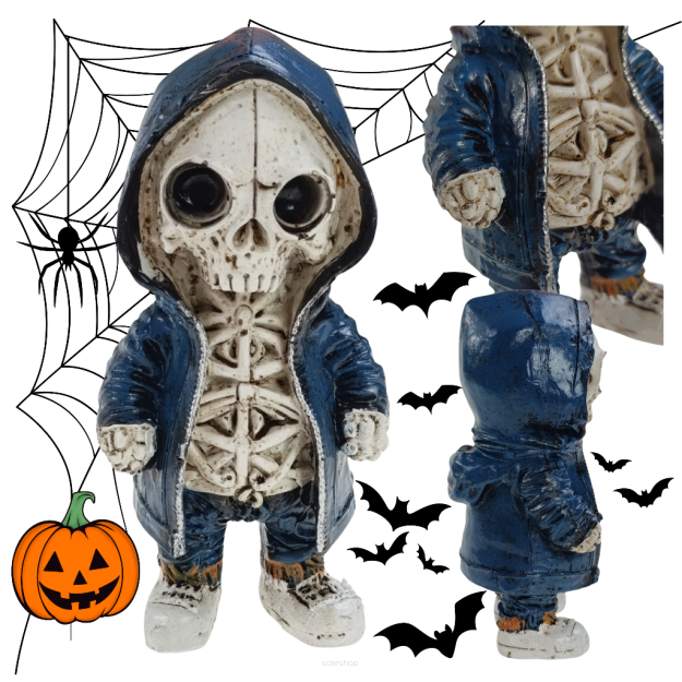 SZKIELET KOŚCIOTRUP SZKIELETOR CZASZKA CZACHA OZDOBA DEKORACJA HALLOWEEN DZIEŃ CHŁOPAKA 18-TKA WZ. A