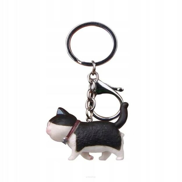 CZARNY KOTEK ZAWIESZKA BRELOK BRELOCZEK MASKOTKA DO KLUCZY PLECAKA TOREBKI NA PREZENT DZIEŃ DZIECKA