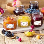 NAKLEJKI  ETYKIETY SAMOPRZYLEPNE NA SŁOIKI PRZETWORY PRZYPRAWY  WINO BUTELKI PREZENTY 250 SZT NR 2 - 4