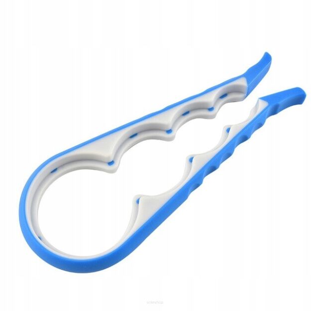 NIEBIESKI OTWIERACZ DO SŁOIKÓW WEKÓW ZAKRĘTEK NAKRĘTEK BUTELEK UNIWERSALNY WIELOFUNKCYJNY 4W1 RĘCZNY