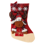 RENIFER  DUŻA SKARPETA NA PREZENTY KOMINEK DEKORACJA ŚWIĄTECZNA DEKORACYJNA BOŻONARODZENIOWA OZDOBNA DLA MIKOŁAJA 43cm - 2