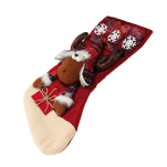 RENIFER  DUŻA SKARPETA NA PREZENTY KOMINEK DEKORACJA ŚWIĄTECZNA DEKORACYJNA BOŻONARODZENIOWA OZDOBNA DLA MIKOŁAJA 43cm - 3