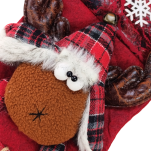 RENIFER  DUŻA SKARPETA NA PREZENTY KOMINEK DEKORACJA ŚWIĄTECZNA DEKORACYJNA BOŻONARODZENIOWA OZDOBNA DLA MIKOŁAJA 43cm - 4