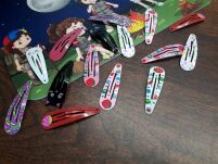 SPINKI OZDOBY WSUWKI DO WŁOSÓW DLA DZIEWCZYNKI OZDOBNE METALOWE KOLOROWE MIX ZESTAW KOMPLET 15 SZT - 4