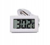 TERMOMETR ELEKTRONICZNY POKOJOWY CYFROWY MIERNIK CZUJNIK TEMPERATURY BIAŁY Z SONDĄ - 5