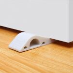 KREMOWY KLIN STOPER DO DRZWI BLOKADA ZABEZPIECZENIE  PRZED DZIEĆMI ODBOJNIK OCHRONA PALCÓW DZIECI + ZAWIESZKA - 2