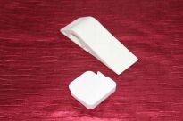 KREMOWY KLIN STOPER DO DRZWI BLOKADA ZABEZPIECZENIE  PRZED DZIEĆMI ODBOJNIK OCHRONA PALCÓW DZIECI + ZAWIESZKA - 3