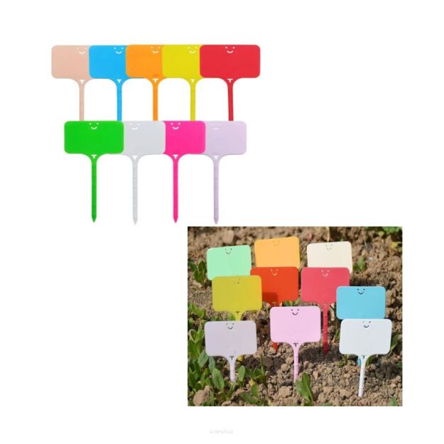 ZNACZNIKI TABLICZKI ETYKIETY DO OPISYWANIA ROŚLIN OPISU SADZONEK PLASTIKOWE OGRODOWE WIELORAZOWE MIX 10SZT