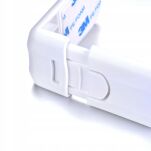 BIAŁE ZABEZPIECZENIE SZAF PRZED DZIEĆMI BLOKADA MEBLI SZAFEK SZUFLAD DRZWICZEK ZABEZPIECZENIA KĄTOWE BOCZNE DLA DZIECI - 3