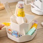 BIAŁY ORGANIZER POJEMNIK PRZYBORNIK OBROTOWY OBRACANY NA BIURKO BLAT DLA DZIECKA NA KREDKI DŁUGOPISY - 3