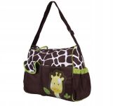 XXL ZIELONA ŻYRAFA POJEMNA SPACEROWA TORBA DO WÓZKA ORGANIZER DLA MAMY NA RAMIĘ MATA PRZEWIJAK - 2