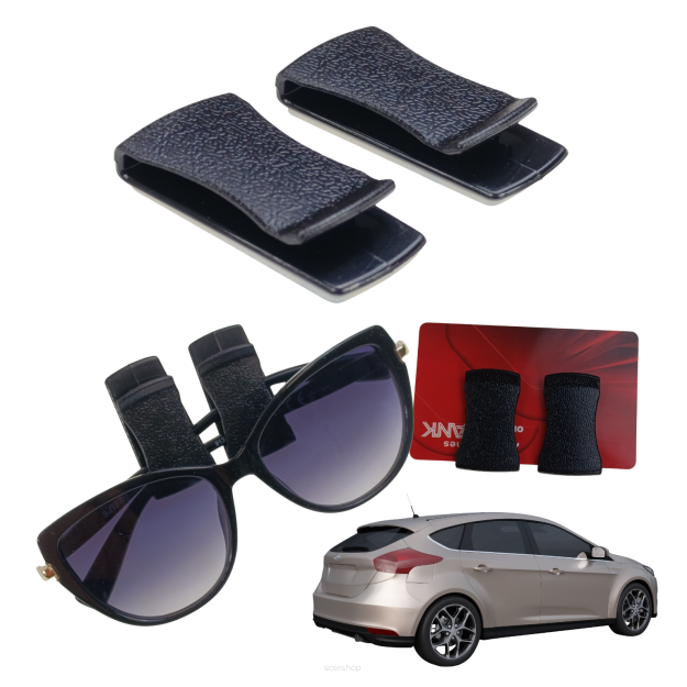 UCHWYT WIESZAK DO AUTA SAMOCHODU NA OKULARY DOKUMENTY KARTY SAMOPRZYLEPNY SAMOCHODOWY ZESTAW 2SZT