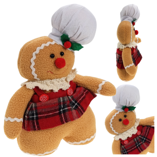 DEKORACJA FIGURKA ŚWIĄTECZNA NA ŚWIĘTA BOŻE NARODZENIE MASKOTKA BOŻONARODZENIOWA SŁODKA PANI PIERNIK