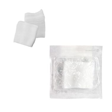 KOMPRESY Z GAZY GAZA OPATRUNKOWA KOMPRES GAZIKI STERYLNE JAŁOWE 5CM X 5CM 5 SZTUK 17-NITKOWA