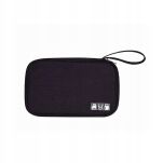 CZARNY ORGANIZER PODRÓŻNY DO KABLI PRZEWODÓW WALIZKI TORBA ETUI NA ŁADOWARKI KABLE SIMPLO - 2
