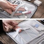 CZARNY ORGANIZER PODRÓŻNY DO KABLI PRZEWODÓW WALIZKI TORBA ETUI NA ŁADOWARKI KABLE SIMPLO - 4