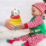 WAŃKA WSTAŃKA SORTER PIRAMIDKA ZABAWKA SENSORYCZNA DLA NIEMOWLĄT KOLOROWA DZWONIĄCA KIWAJKA BAŃKA - 11