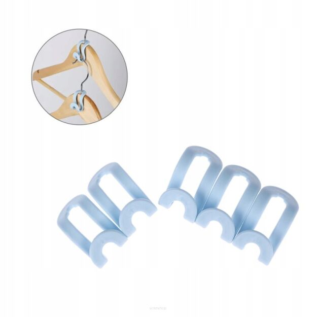 NIEBIESKIE HACZYKI PRZEDŁUŻKI ROZSZERZENIA DO WIESZAKÓW NA UBRANIA PRZEDŁUŻKA DO WIESZAKA SOLIDNA ZESTAW 5SZT