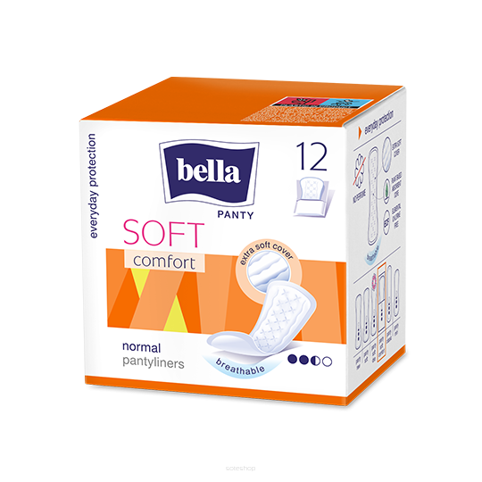 WKŁADKI HIGIENICZNE BELLA SOFT COMFORT PANTY 12 SZTUK ULTRACIENKIE BEZZAPACHOWE ODDYCHAJĄCE