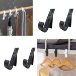 CZARNY WIESZAK NA GRZEJNIK ŁAZIENKOWY WIESZAK NA KALORYFER HACZYKI NA RELING 4SZT - 3