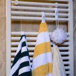 CZARNY WIESZAK NA GRZEJNIK ŁAZIENKOWY WIESZAK NA KALORYFER HACZYKI NA RELING 4SZT - 4