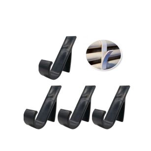 CZARNY WIESZAK NA GRZEJNIK ŁAZIENKOWY WIESZAK NA KALORYFER HACZYKI NA RELING 4SZT